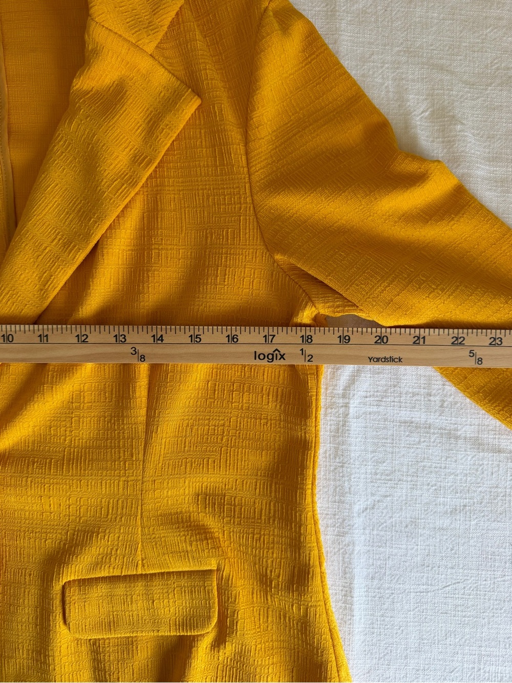 SOHO Apparel Women's Mustard Yellow Single-Button Blazer - Picture 6 of 7